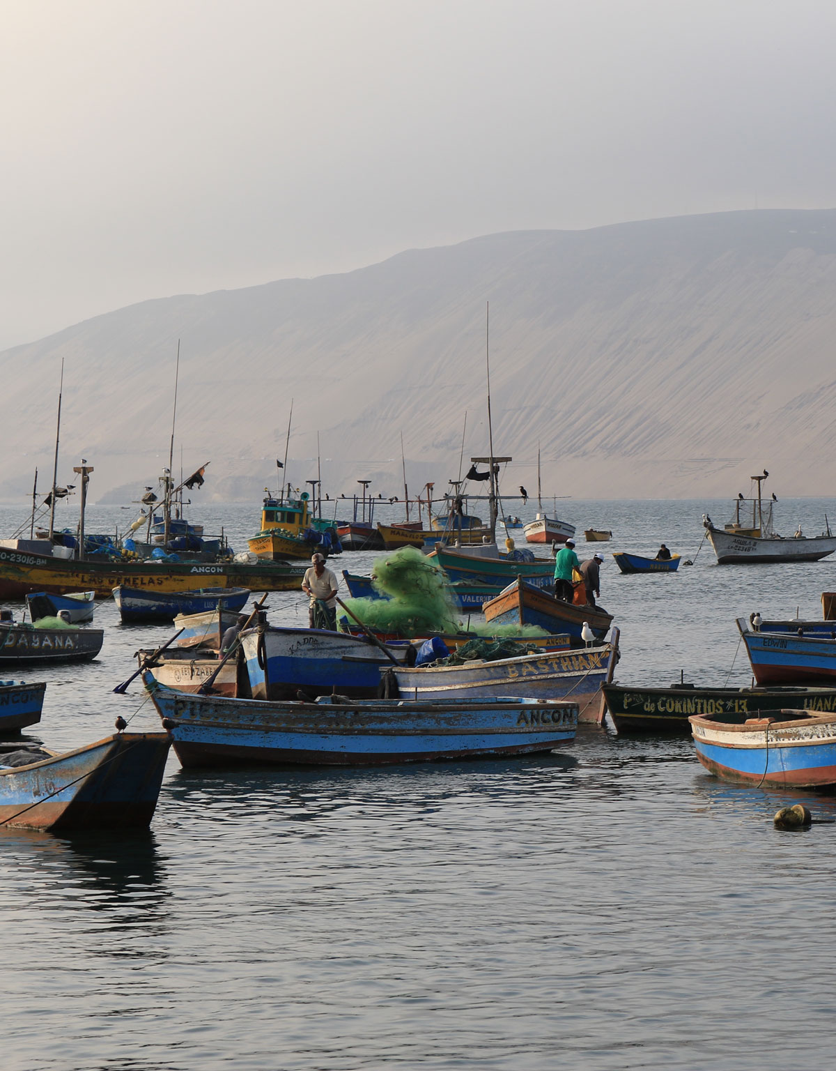 small fishing vessels in water