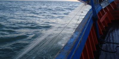 fishing boat with net